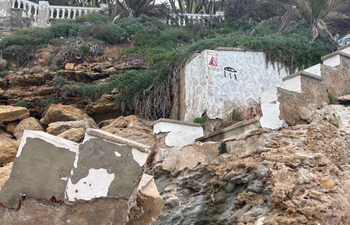 La playa de Los Caños de Meca, en situación de SOS por los temporales