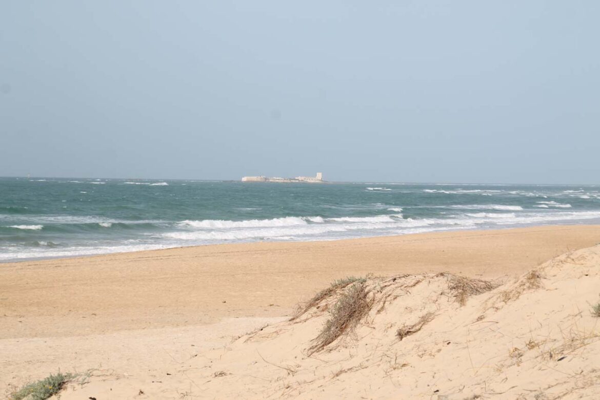Las playas de la costa de Cádiz se hacen grandes